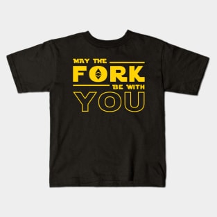 Ethereum Fork - May the fork be with you Kids T-Shirt